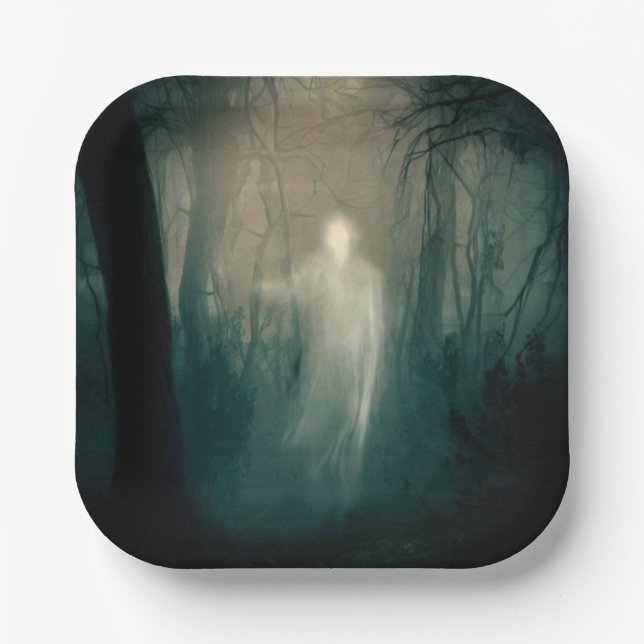 Halloween - Spuk Wald 3 Pappteller (Vorderseite)