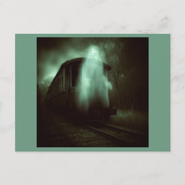 Halloween - Spuk Zug 2 Postkarte (Vorderseite)