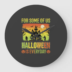 Halloween Spukhaus für einige von uns Große Wanduhr