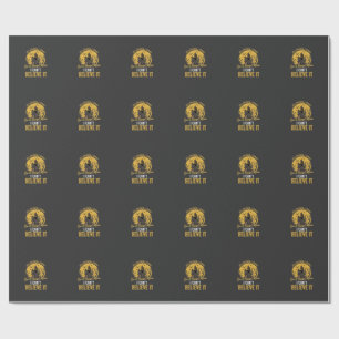 Halloween Spukhaus Glaube Es Design_1 Geschenkpapier