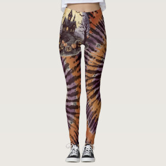 Halloween,Spukhaus, Gruselpumpkins,Fledermäuse Leggings
