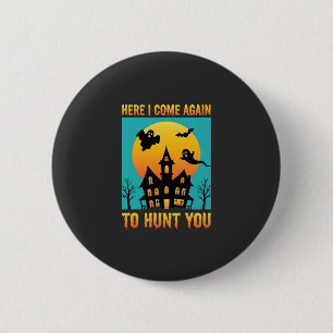 Halloween Spukhaus hängt mit meinen Hexen Button
