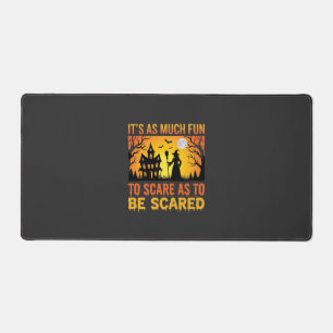 Halloween Spukhaus Hexe Erschreck Zitat Schreibtischunterlage