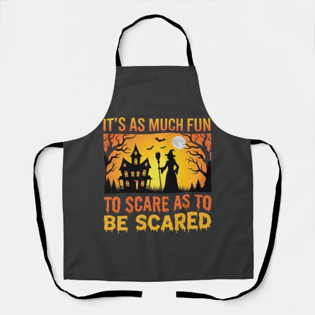 Halloween Spukhaus Hexe Erschreck Zitat Schürze (Vorderseite)