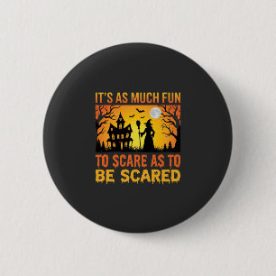 Halloween Spukhaus Hexe Erschrecken Zitat Button