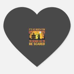 Halloween Spukhaus Hexe Erschrecken Zitat Herz-Aufkleber