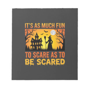 Halloween Spukhaus Hexe Erschreckungszitat Notizblock