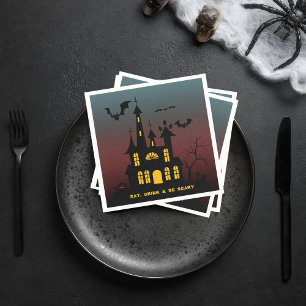 Halloween Spukhaus Iss Trinke Sei Gruselig Papier Serviette