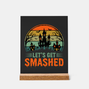 Halloween Spukhaus Lasst Uns Zerstört Werden Retro Acrylschild