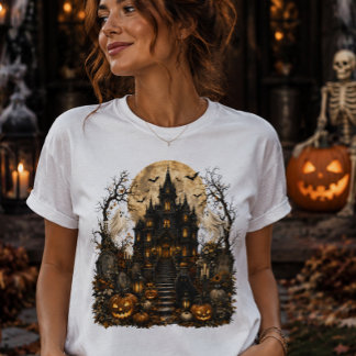 Halloween Spukhaus Mansion Tri-Blend Shirt