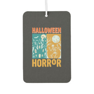 Halloween Spukhaus Mond Skelett Design_1 Autolufterfrischer