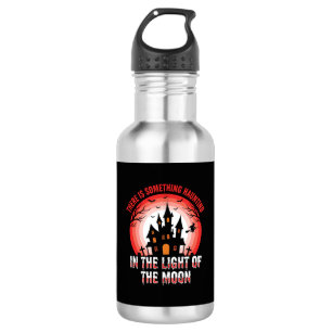Halloween Spukhaus Mondlicht Hexe Edelstahlflasche