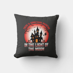 Halloween Spukhaus Mondlicht Hexe Kissen