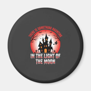 Halloween Spukhaus Mondlicht Hexe Magnet