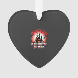 Halloween Spukhaus Mondlicht Hexe Ornament