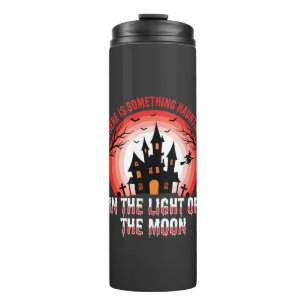 Halloween Spukhaus Mondlicht Hexe Thermosbecher