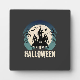 Halloween Spukhaus Mondlicht Vektor Fotoplatte