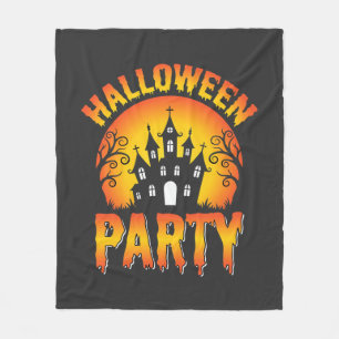 Halloween Spukhaus-Party-Vektor Fleecedecke