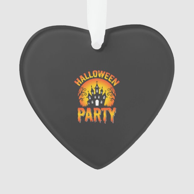 Halloween Spukhaus-Party-Vektor Ornament (Vorderseite)