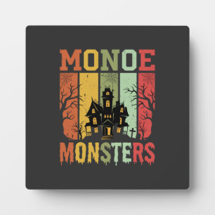 Halloween Spukhaus Retro-Monster Fotoplatte