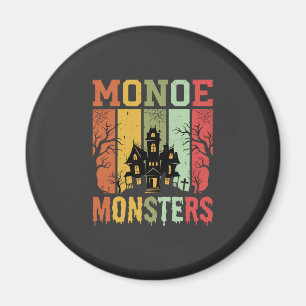 Halloween Spukhaus Retro-Monster Magnet