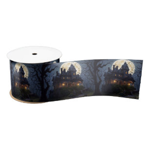 Halloween Spukhaus Satinband