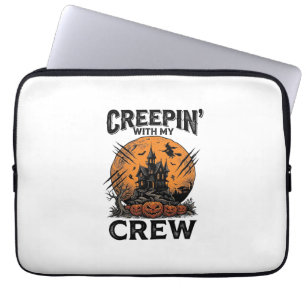 Halloween Spukhaus Schleich Mit Meiner Crew Shirt Laptopschutzhülle