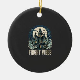Halloween Spukhaus Schreckens-Vibes Design Keramik Ornament