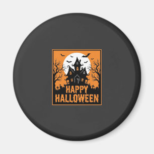 Halloween Spukhaus Silhouette Vektordesign_1 Magnet