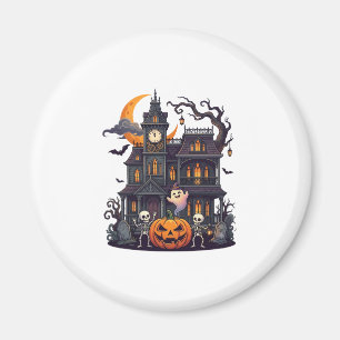 Halloween Spukhaus Skelette Kürbis Geist Kr Magnet