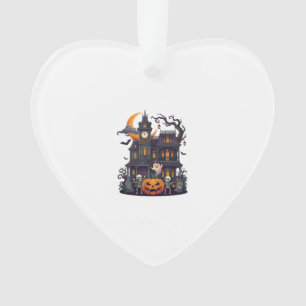 Halloween Spukhaus Skelette Kürbis Geist Kr Ornament