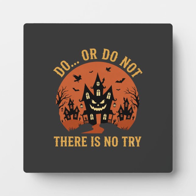 Halloween Spukhaus Tu es oder tu es nicht Fotoplatte (Vorderseite)