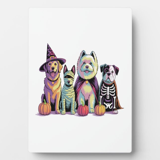 Halloween Squad Dog Fotoplatte (Vorderseite)