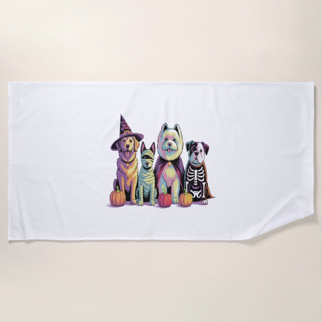 Halloween Squad Dog Strandtuch (Vorderseite)