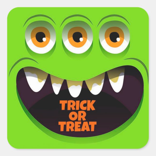 Halloween Square Sticker (Vorderseite)