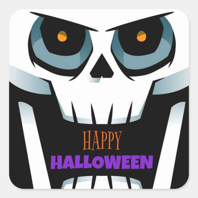Halloween Square Sticker (Vorderseite)