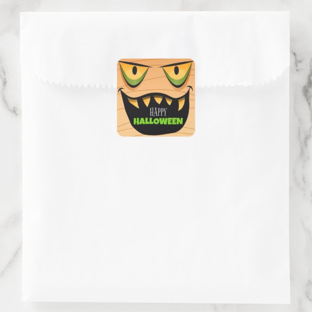Halloween Square Sticker (Tasche)