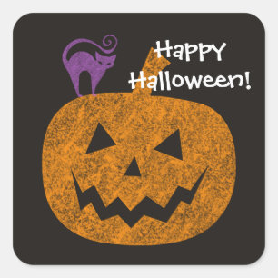 Halloween Square Sticker für Chalkboard
