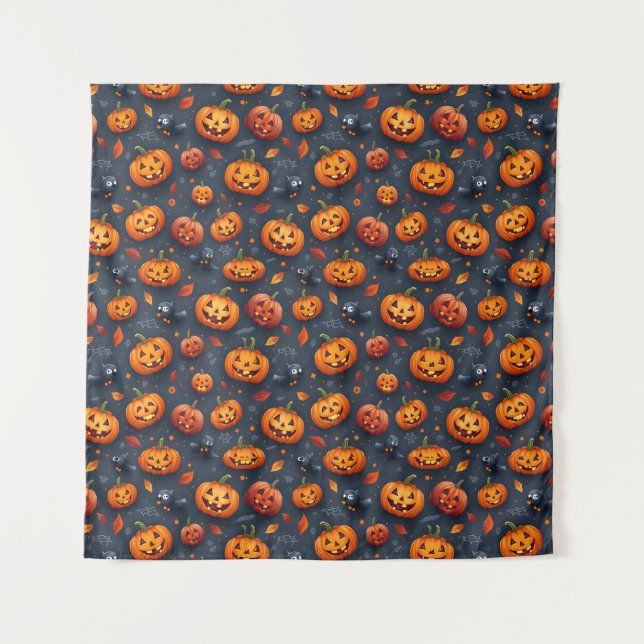 Halloween-Square-Tapestry Wandteppich (Vorderseite)