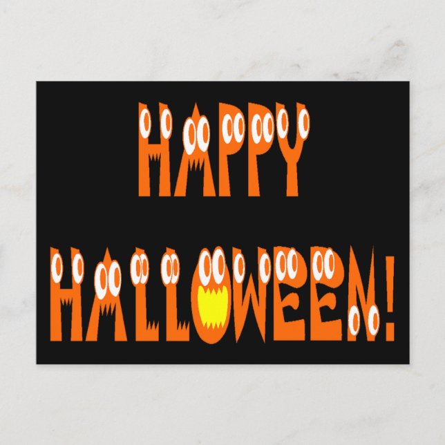 Halloween Squash Text Postkarte (Vorderseite)