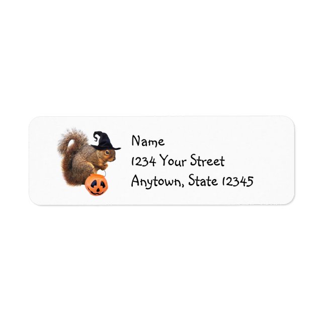 Halloween Squirrel Return Address Label (Vorne)