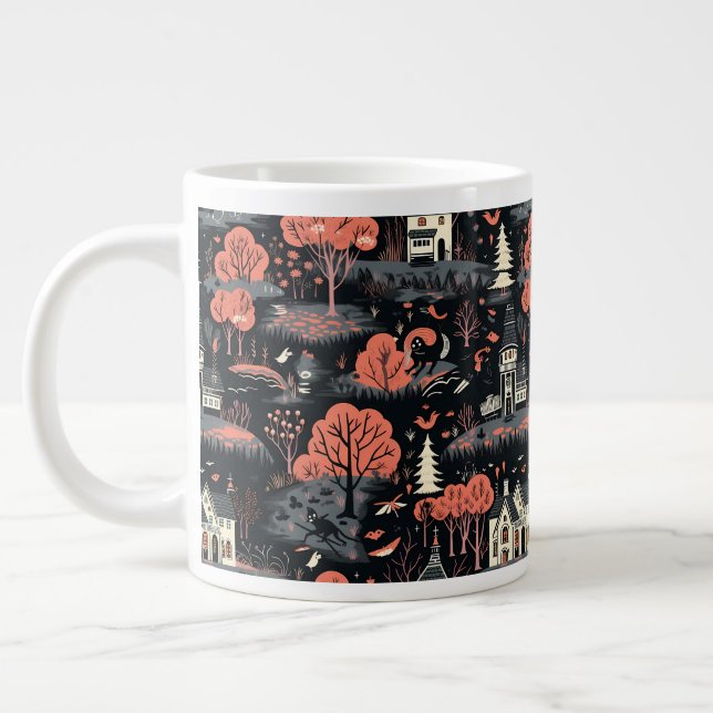 Halloween Stadt 4 Jumbo-Tasse (Links)