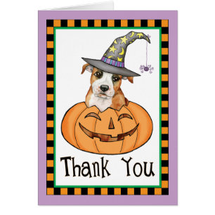 Halloween Staffordshire Bull Terrier Vielen Dank