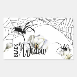 Halloween Stamp Collection "Black Widow" Rechteckiger Aufkleber