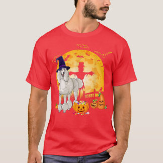 Halloween Standard Poodle Pumpkin Witch T-Shirt