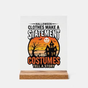 Halloween Statement Kostüme Vintage T-Shirt Design Acrylschild