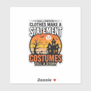 Halloween Statement-Kostüme Vintage T-Shirt-Design Aufkleber
