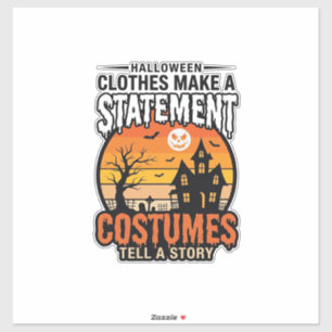 Halloween Statement-Kostüme Vintage T-Shirt Design Aufkleber