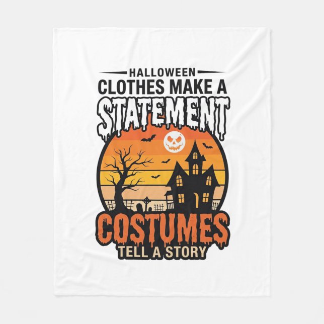 Halloween Statement Kostüme Vintage T-Shirt Design Fleecedecke (Vorderseite)
