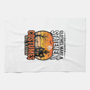 Halloween Statement-Kostüme Vintage T-Shirt Design Geschirrtuch